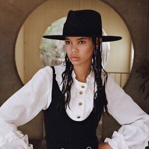 Lack of Color The Mirage Wide Brimmed Hat in Black